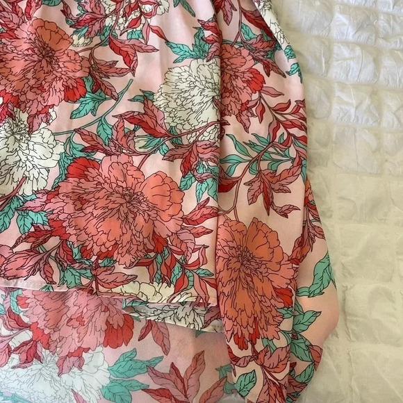 Nanette Lepore floral smocked high Lo midi dress - Picture 9 of 11